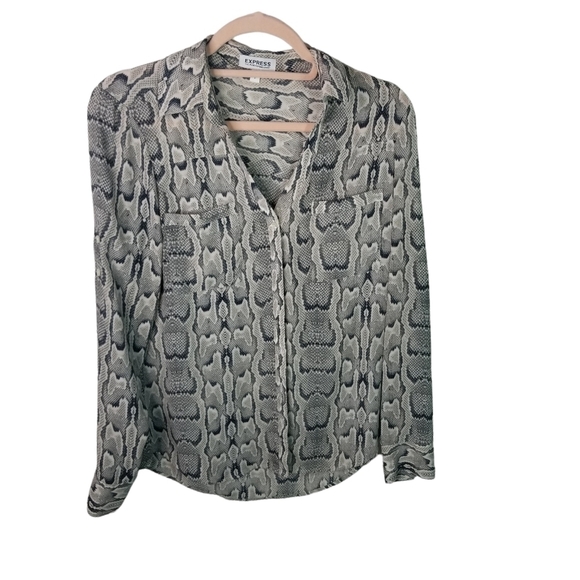 Express Portofino python snakeprint shirt - Picture 1 of 6